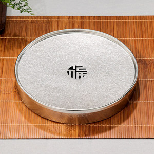 户外纯钛福字铜钱款露营茶盘