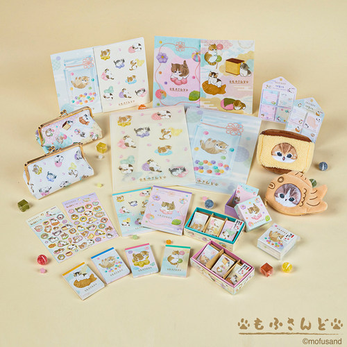 日本sunstar太阳星mofusand猫猫限定第十弹文件夹便签付笺贴纸