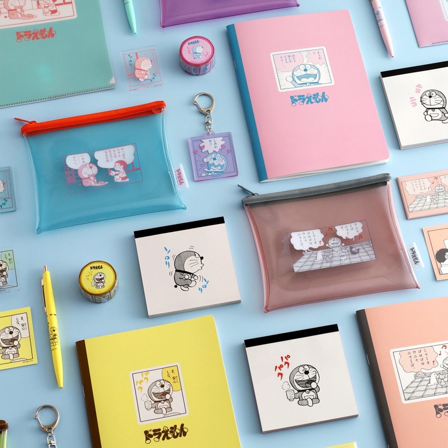日本GreenFlash哆啦A梦限定A5文件夹 胶带 圆珠笔 便签 贴纸