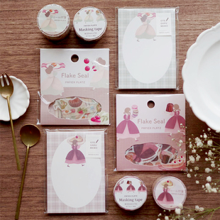 platz合作terufuku甜点早餐胶带贴纸便签本 日本papier 20%off