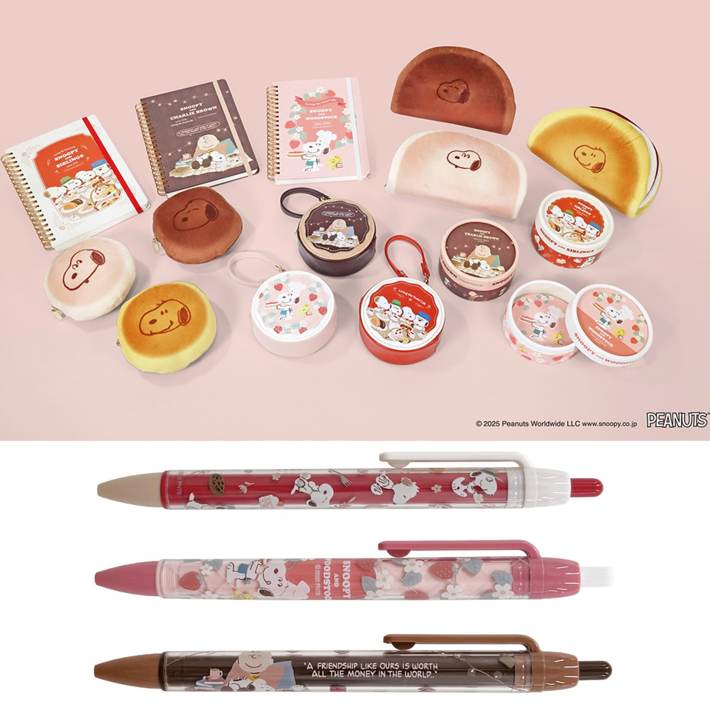 日本BSS史努比snoopy爱与甜点系列盒装便签圆珠笔线圈本