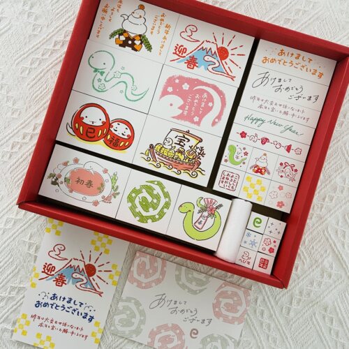 【40%off】日本beverly 2025年蛇年限定新年祝福手帐装饰木质印章