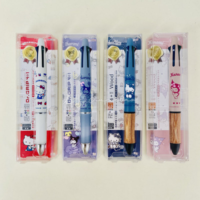 日本sunstar百乐联名Dr.grip 4+1多功能圆珠笔木杆0.5kitty史努比
