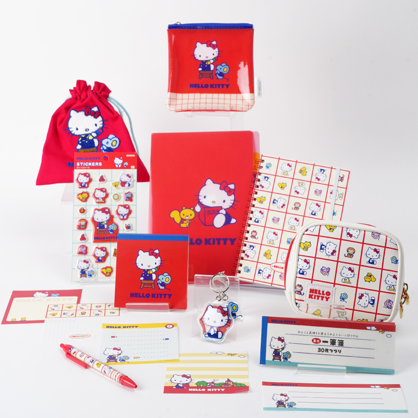 日本sunstar三丽鸥复古限定文件夹圆珠笔贴纸钥匙扣付笺便签本