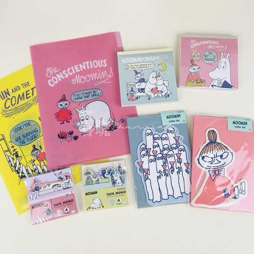 日本sunstar太阳星26年款 MOOMIN姆明生活系列文件夹信集便签本