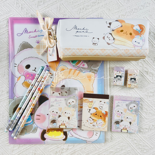 【10%off】日本kamio熊猫年糕系列便签信集文件夹橡皮擦笔袋尺子