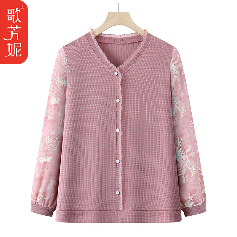 中老年女装长袖T恤两件套妈妈秋装上衣洋气套装中年春秋小衫50岁,女装/女士精品,中老年女装,淘宝优惠券,粉丝福利购,淘宝优惠卷