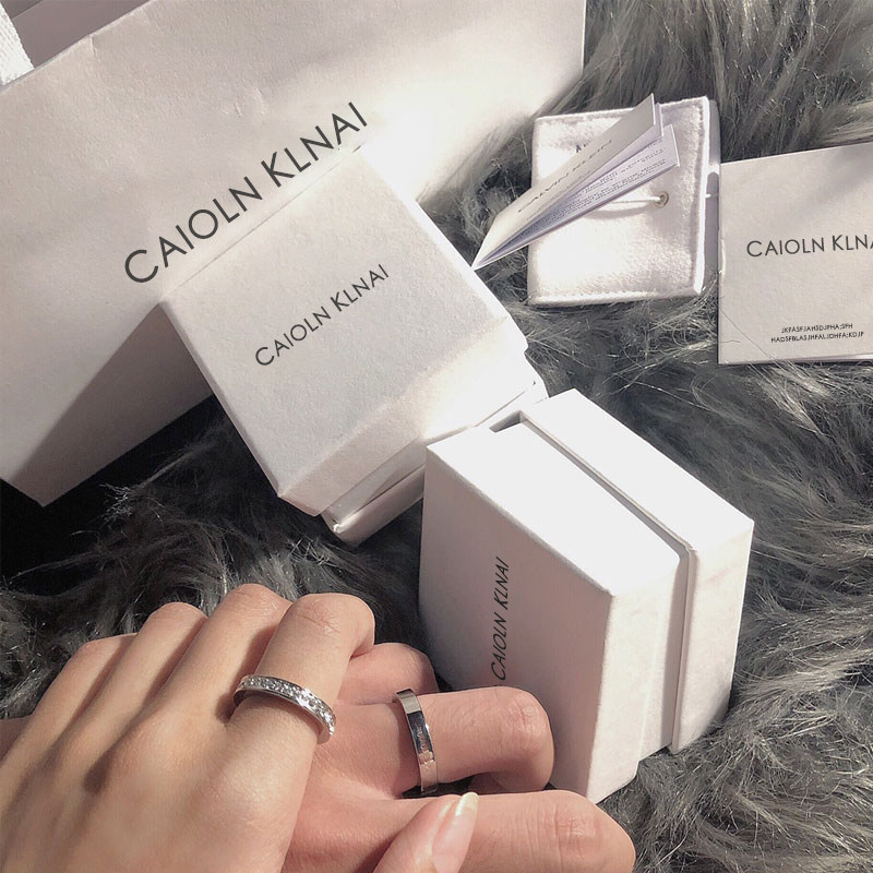 正品ck戒指官网正品ck满天星戒指情侣款小ck对戒男女一对轻奢小众