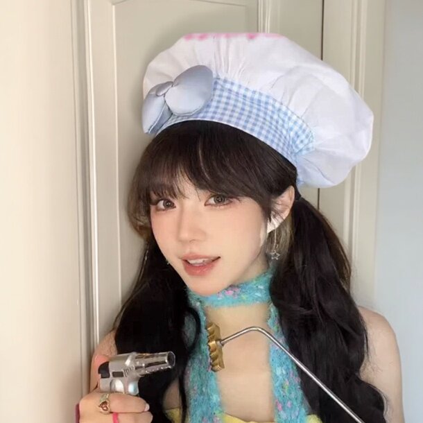可爱大厨料理cos女料理鼠王厨帽子