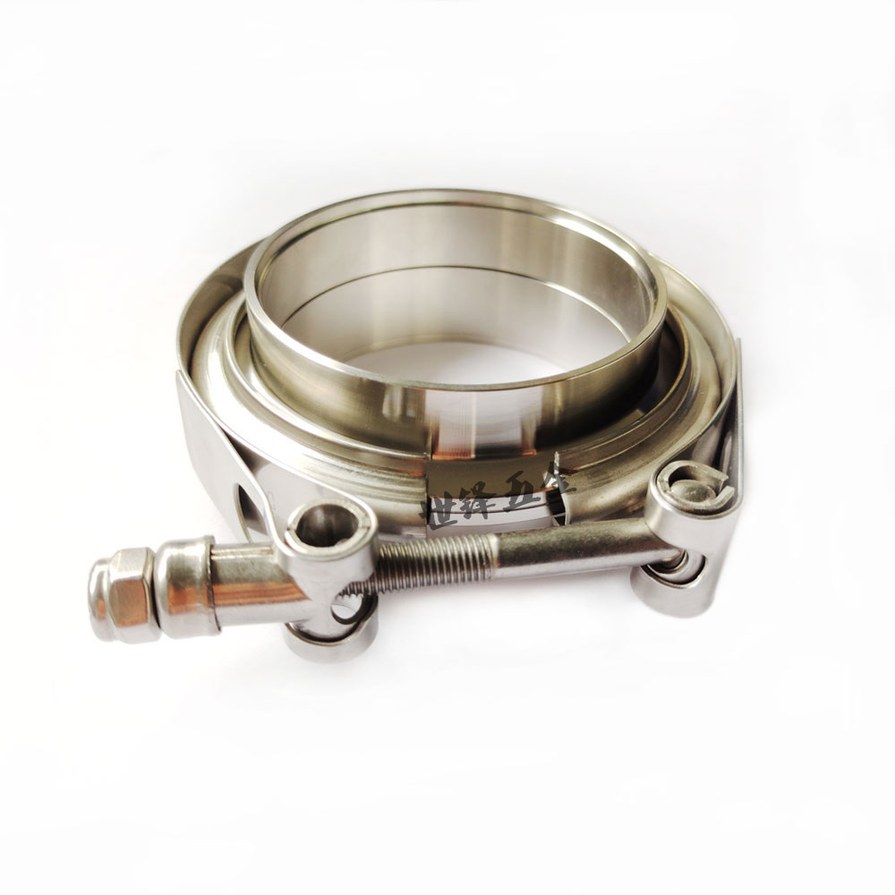 排气管卡箍法兰盘消声器抱箍不锈钢喉箍管夹现货供应v band clamp