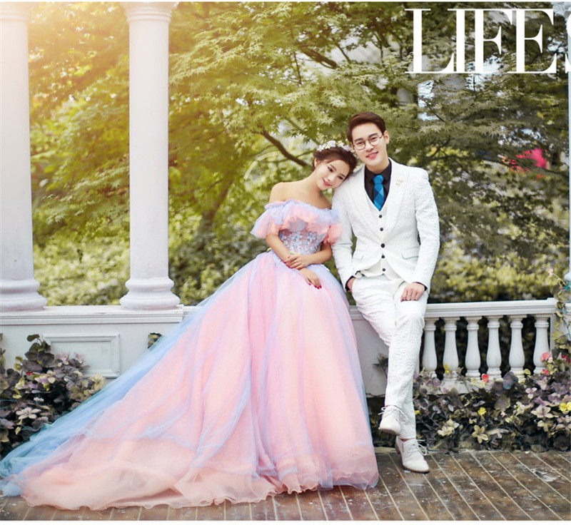 新款婚纱礼服影楼主题服装情侣写真外景拍照摄影舞台演出粉色拖尾|msdalam kategori Butik wanita / wanita, perkahwinan/Cheongsam/pakaian, perkahwinan - dari Buy2taobao.com untuk memberikan perkhidmatan ejen Taobao profesional membeli