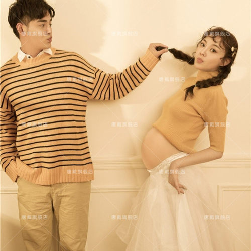 孕妇摄影主题服装照片写真服装情侣装新款情侣夫妻拍照影楼孕妇装