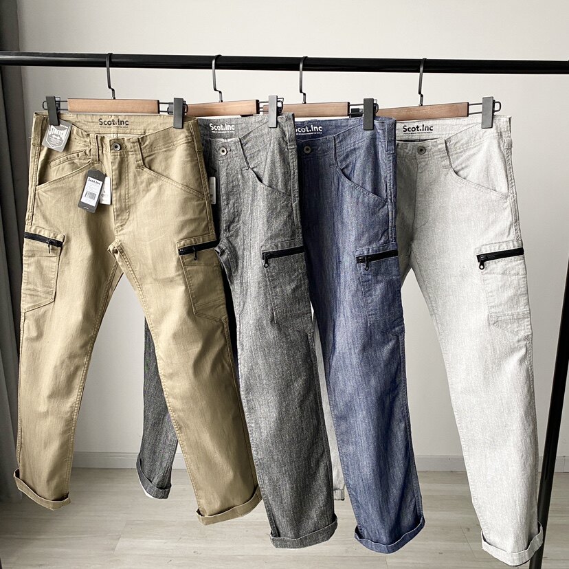 外贸男装日单弹力直筒砂洗休闲牛仔裤胡椒盐复古长裤