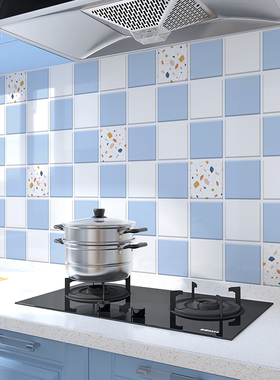 厨房防油贴纸防水耐高温自粘墙贴翻新遮丑墙纸油烟机灶台墙面贴膜