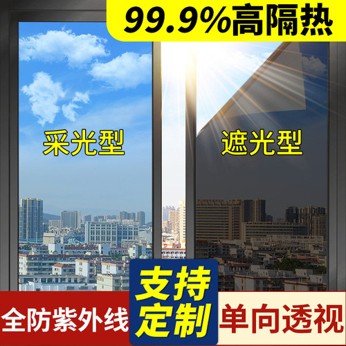 浪漫满屋阳台窗户防晒隔热膜防窥