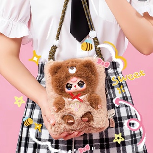 【确认款】正版baby three娃三岁萌袋出行毛绒盲盒潮玩周边手机包