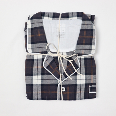 全棉法兰绒睡衣纯棉磨毛家居服套装男女款秋冬季加厚