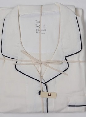 全棉双层纱布睡衣纯棉情侣款家居服套装男女士可外穿春夏季薄款