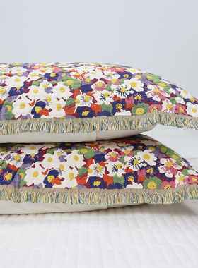 纯棉枕巾一对装家用枕巾全棉纱布单人枕头巾柔软纱布不掉毛