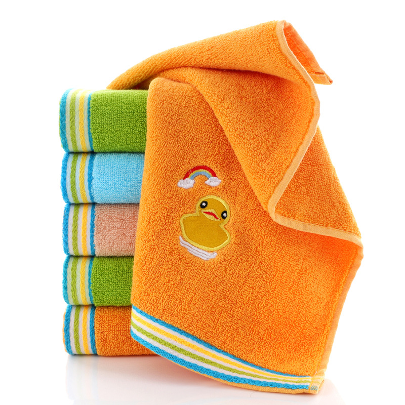 纯棉儿童毛巾卡通刺绣幼儿园洗脸毛巾宝宝家用小毛巾全棉柔软吸水