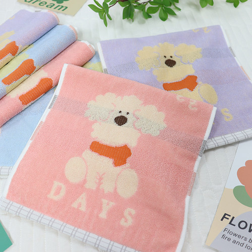 纯棉儿童毛巾面巾全棉柔软吸水童巾可爱卡通小毛巾洗脸家用