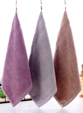 竹纤维方巾吸水擦手巾成人手帕小毛巾家用洗脸巾比纯棉柔软好用