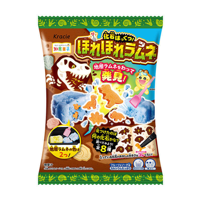 新品日本食玩嘉娜宝恐龙化石可食手工diy迷你儿童玩具糖果益趣园