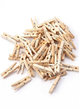 纯手工复古原色迷你木夹款照片墙相框装饰用礼物赠品小木夹子3cm