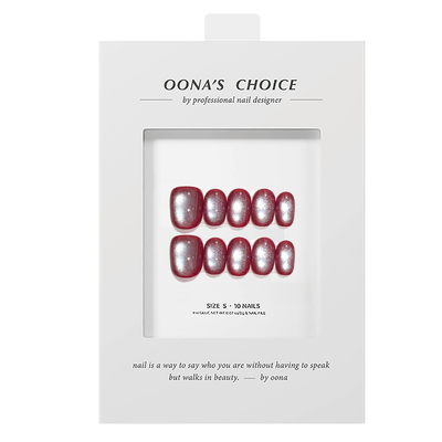 玻璃珠猫眼气质款短甲美甲穿戴甲