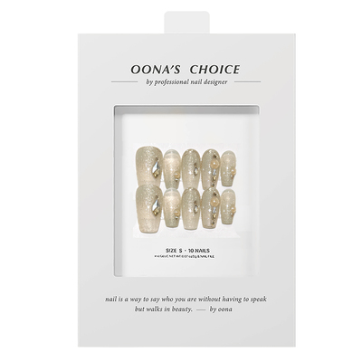 【雨后】全华钻设计师款渐变色清冷感穿戴甲清新春日新中式风美甲