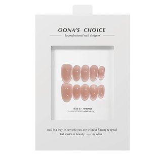 超日常显嫩爆汁水蜜桃温柔冰透感猫眼美甲通勤简约穿戴甲 白桃