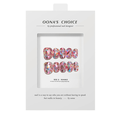 【kirakira】春夏粉色少女心爆闪亮片美甲温柔亮晶晶氛围感穿戴甲