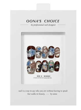 【可乐喵】设计款可爱小猫美甲韩系ins风牛仔星星个性童趣穿戴甲