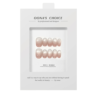 【纯元】桃粉色渐变晕染四季玻璃珠猫眼美甲冰透感仙女显白穿戴甲