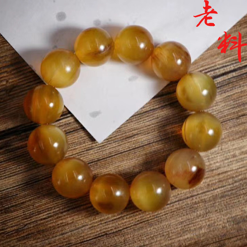 保真精品老料血丝天然羊角手串西藏式文玩念珠男女手链佛珠饰品