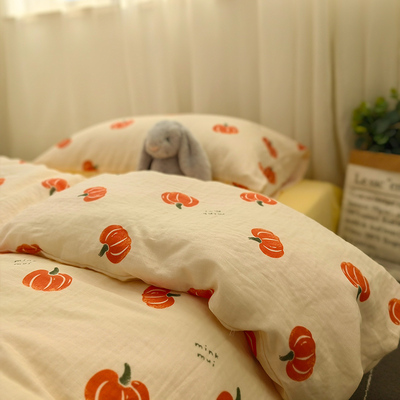 全棉A类软软的双层纱被套