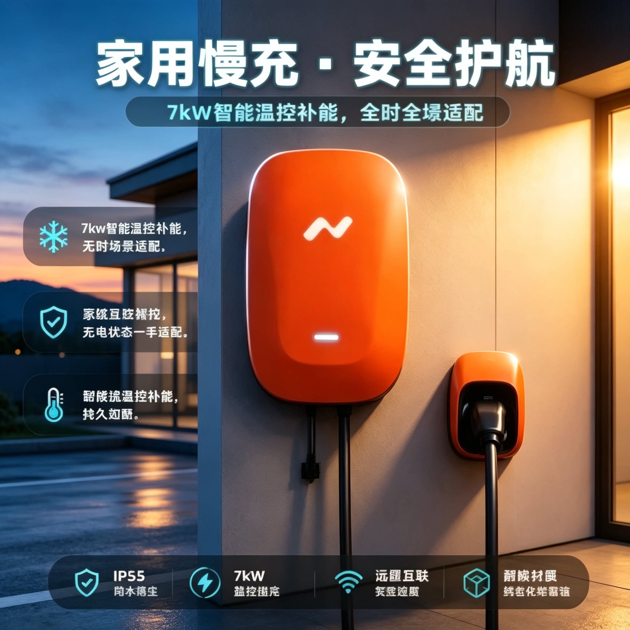 乐道原厂l60充电桩L90专用l80家用7KW权益汽车枪原装器家用蔚来图片