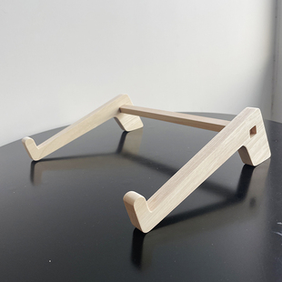 笔记本支架电脑散热架子底部悬空简易桌面增高架实木外出便携折叠