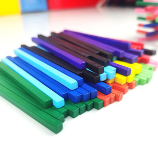 木制方形数数棒一年级小学生数学彩色数学算数小棒子教具计数木棍