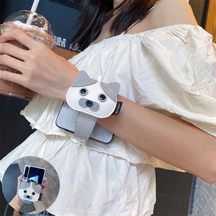 个性 三星zflip7FE卡通vivoXflip防摔小米mixflip2 小猫手腕带适用华为purax手机壳pocket2折叠屏novaflips新款