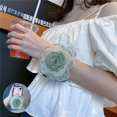 适用小米mixflip2手机壳花朵腕带