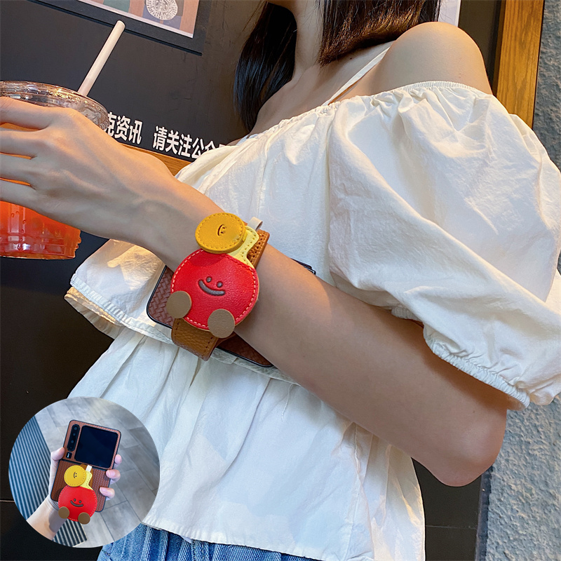 适用三星zflip7手机壳手腕带卡通