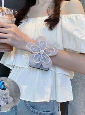 珍珠花腕带适用oppoFindn2/n3flip手机壳小折叠屏华为pocket2小米MIXflip女款purax典藏版保护套S三星ZFlip7