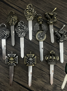 适用本田摩托车钥匙CB190R CBF190TR CM300 改装纯铜钥匙胚