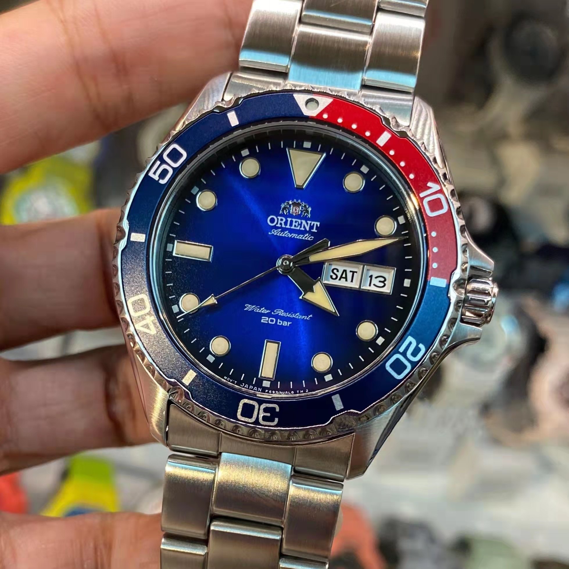 东方双狮mako 第四代自动潜水运动机械男手表ra-aa0812l日本防水