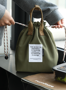 加厚饭盒袋保温便当袋防水手提袋上班族带饭束口便携袋子饭盒包