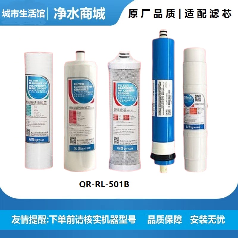 适用沁园净水器QR-RL-501B A C D新款颗粒全套滤芯净化过滤水膜棒