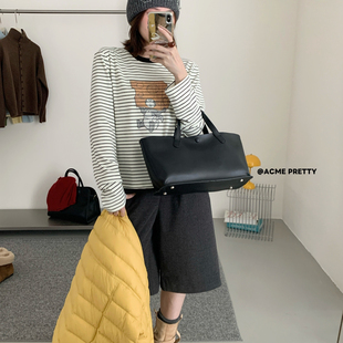 舒适感长袖 ACME 可当睡衣 加厚双面德绒 打底T恤1276 PRETTY韩版