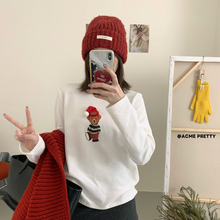 ACME PRETTY-小熊T26年早春手工立体编织帽子超好看长袖T恤F1535