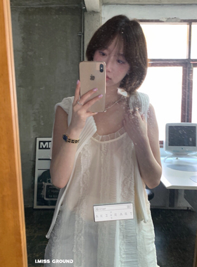 IMISS-26年早春韩标仙仙儿蕾丝拼接木耳花边叠穿连衣裙R80917